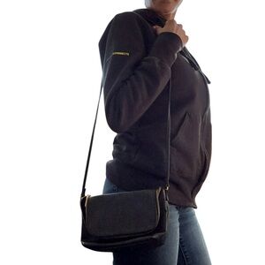 H&M Black Crossbody Bag with Gold Accents